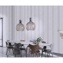 Rasch|Tapete breite Streifen Wohnraum graublau|Streifen