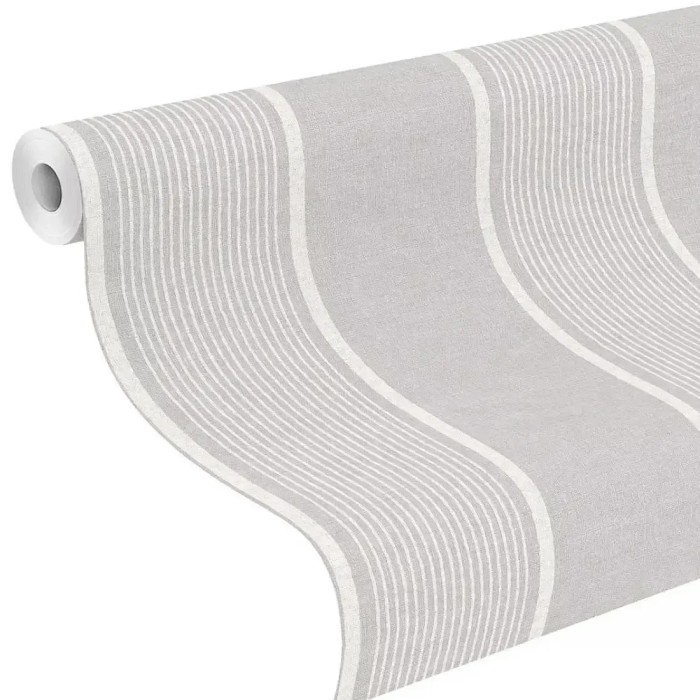 Rasch|Papel pintado rayas anchas para salón gris azulado |Rayas