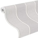 Rasch|Wallpaper wide stripes living room bluish gray|Stripes