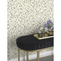 Rasch|Wallpaper small white green watercolor flowers|Wallpaper