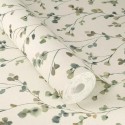 Rasch|Papel pintado flores pequeñas blanco verde acuarela|Papel Pintado