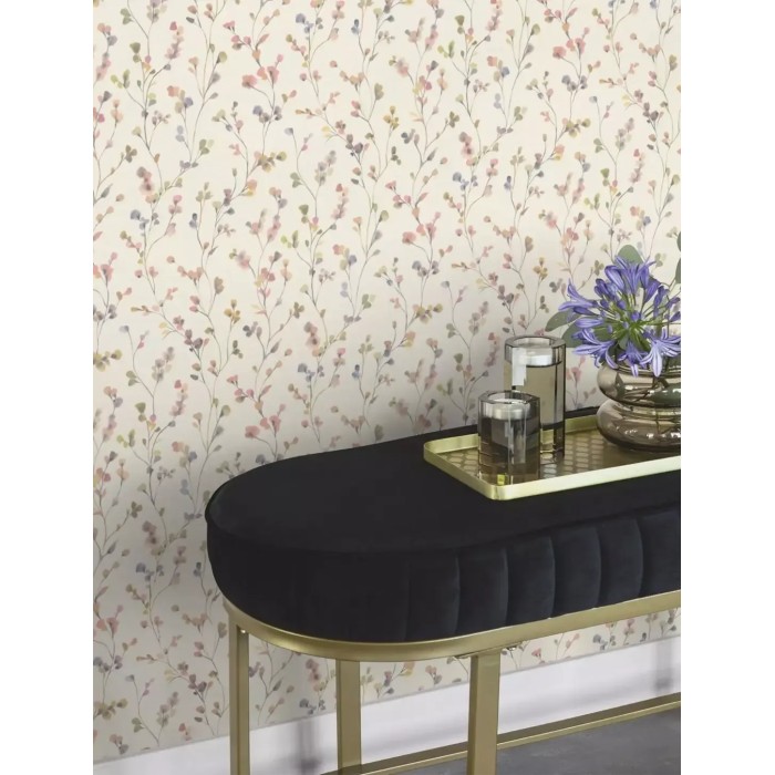 Rasch|Papier peint fleurs aquarelle multicolores|Papier Peint