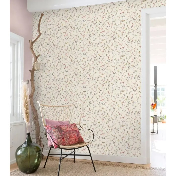 Rasch|Tapete Aquarellblumen mehrfarbig|Tapeten