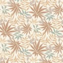 Rasch|Papel pintado floral estampado hojas tonos marrón|Juvenil