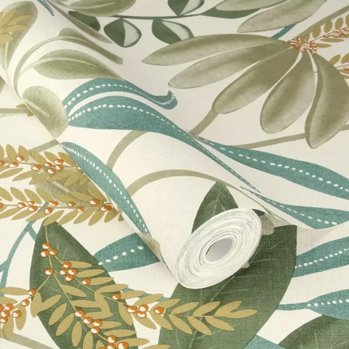 Rasch|Papel pintado floral alegre efecto acuarela|Papel Pintado