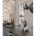 Rasch|Papel pintado floral rosa ideal para dormitorio|Papel Pintado