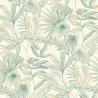 Rasch|Papier peint fleuri vert avec coups de pinceau artistique|Papier Peint