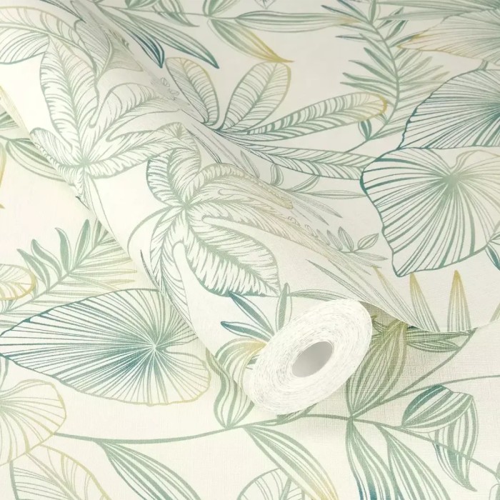 Rasch|Wallpaper floral green artistic brushstrokes|Wallpaper