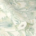 Rasch|Papier peint fleuri vert avec coups de pinceau artistique|Papier Peint