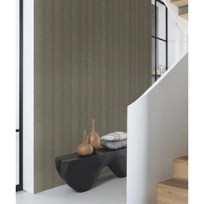 Papel pintado espiga verde caqui - Rasch Amara 720303