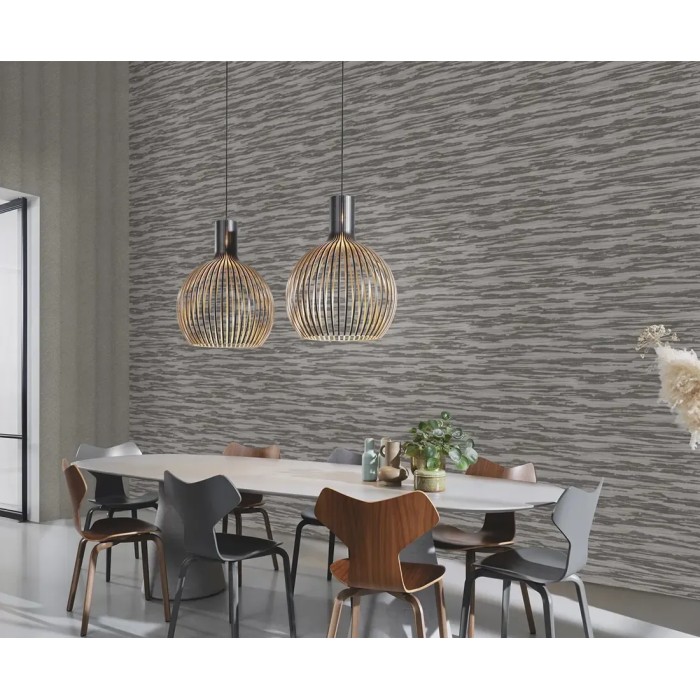 Rasch|Papier peint moderne fibres naturelles gris|Papier Peint