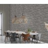 Rasch|Papel pintado moderno fibras naturales gris|Papel Pintado