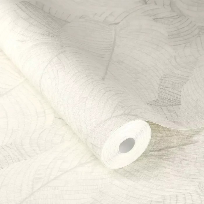 Rasch|Papier peint grandes feuilles blanc nacré|Papier Peint