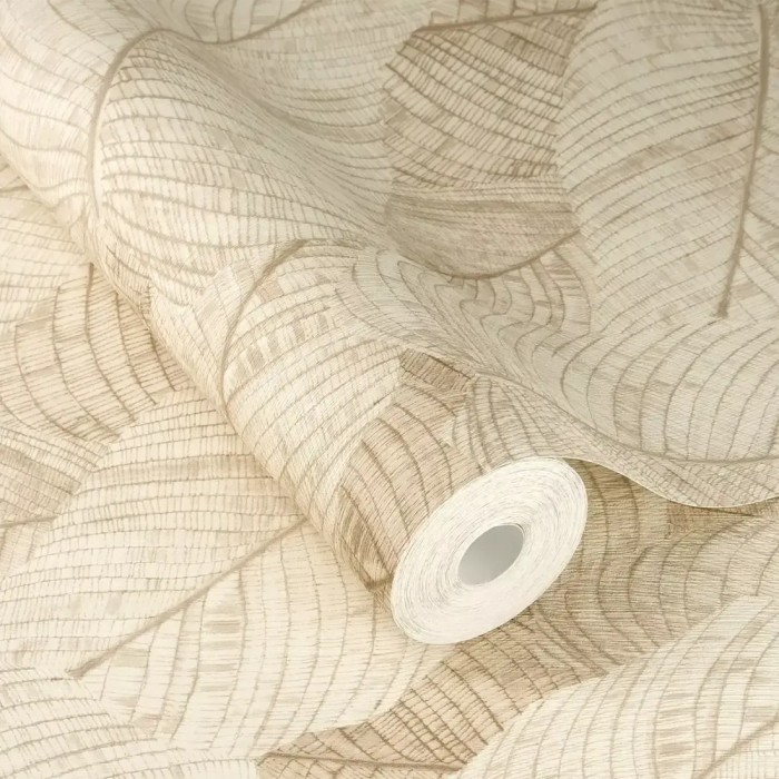 Rasch|Tapete große Blätter beige|Tapeten