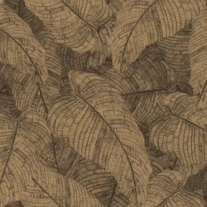 Rasch|Papier peint grandes feuilles brun acajou|Papier Peint