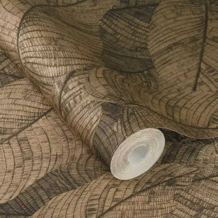 Rasch|Papel pintado hojas tropicales marrón|Papel Pintado