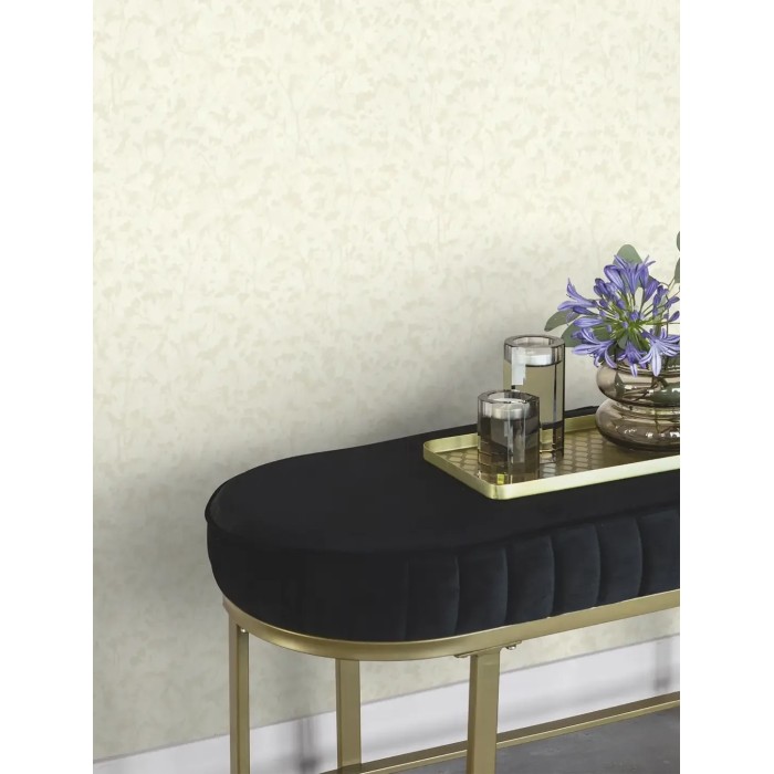 Papel pintado floral moderno y discreto blanco - Rasch Amara 720730