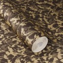 Rasch|Papel pintado flores pequeñas marrón y dorado|Papel Pintado