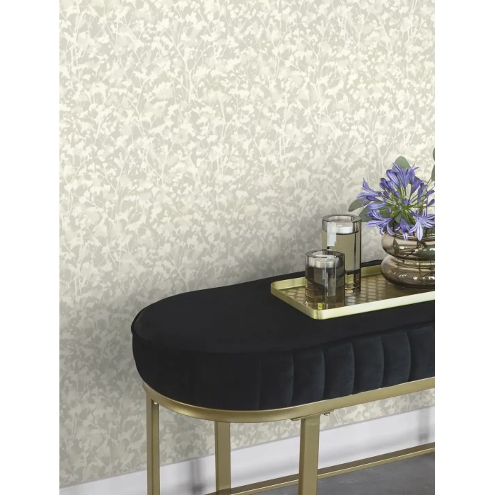 Rasch|Papel pintado flores pequeñas gris claro|Romántico