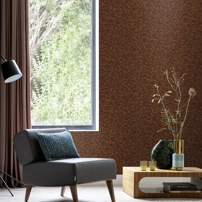 Rasch|Tapete kleine kupfergoldene Blüten|Tapeten