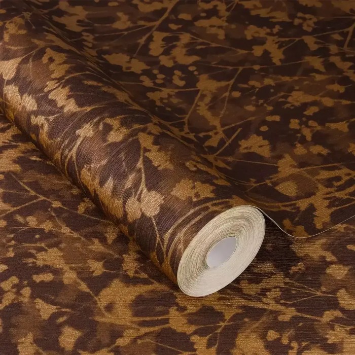 Rasch|Papel pintado flores pequeñas cobrizo dorado|Papel Pintado