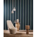 Casamance|Papier peint moderne haut de gamme rayures bleu et vert|Rayures
