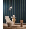 Casamance|Papier peint moderne haut de gamme rayures bleu et vert|Rayures
