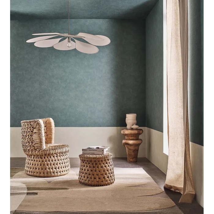 Casamance|Stucktapete graugrün Kalkeffekt|Stuckimitat