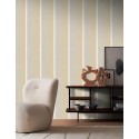 Casamance|Papier peint rayures larges beige et gris haut de gamme|Rayures