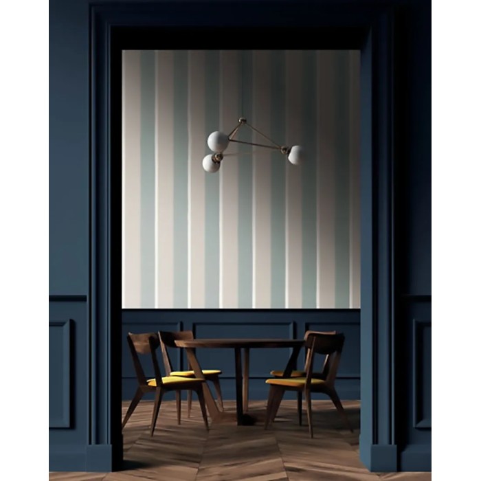 Casamance|Modern high-end green striped wallpaper|Stripes