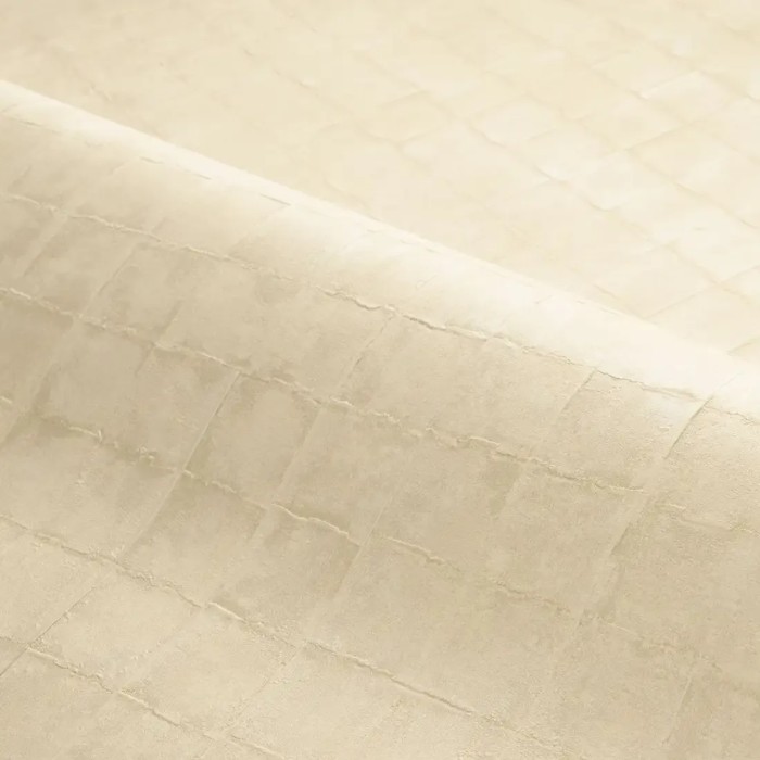 Casamance|Papel pintado azulejo cerámico beige|Imitacion Azulejos