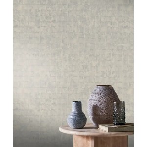 Marburg|Tapetenimitation in Blau und Beige Fliese|Fliesenimitat 2
