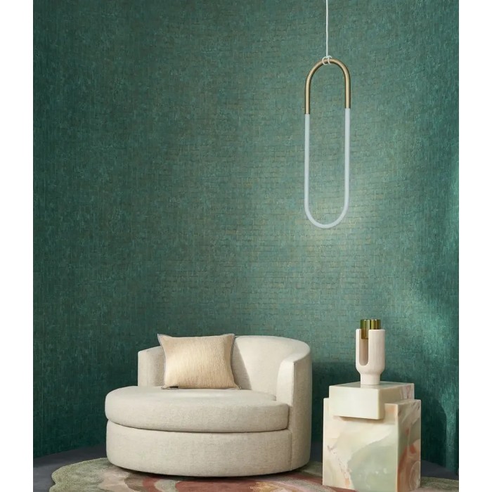 Papel pintado azulejo cerámico verde - Casamance Texture Cerame 76080712