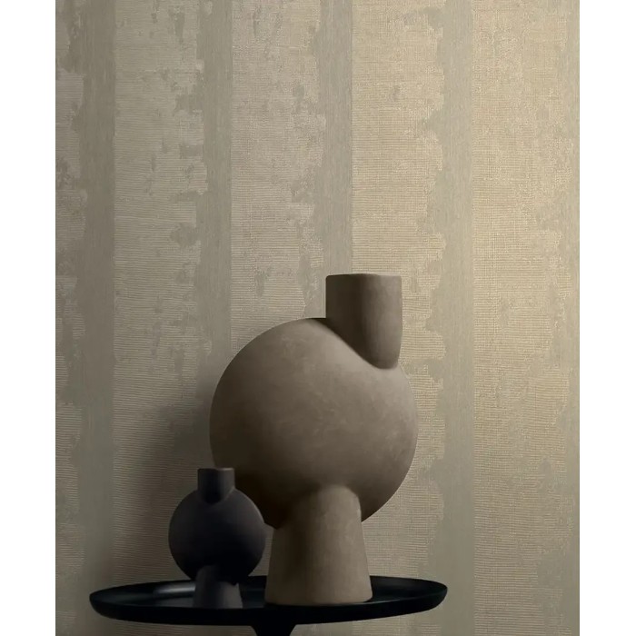 Casamance|Papel pintado moderno gris plateado, texturas abstracta|Contemporáneo