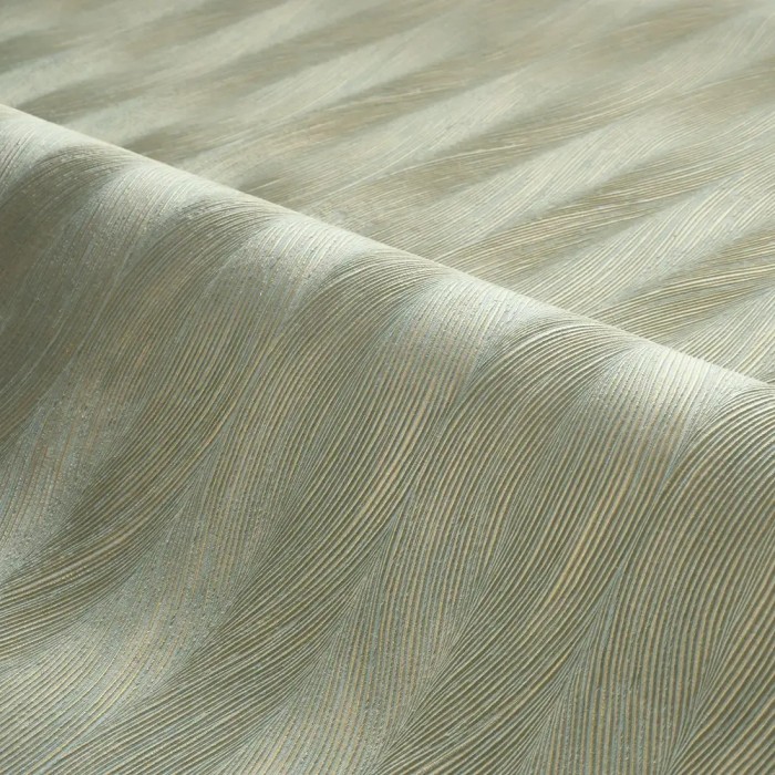 Papel pintado texturas rayadas verde claro - Casamance Texture Cerame 76113058