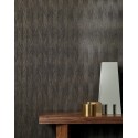 Casamance|Papier peint moderne rayé noir et doré|Haut Gamme