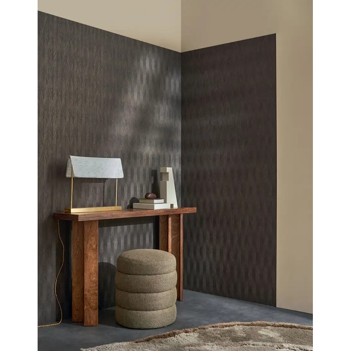 Casamance|Moderne Tapete gestreift schwarz-gold|Hochwertige