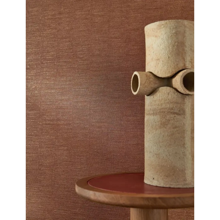 Casamance|Papel pintado texturado moderno marrón cobrizo|Alta Gama