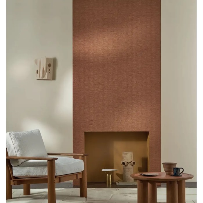 Casamance|Papel pintado texturado moderno marrón cobrizo|Alta Gama