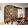 Casamance|Papier peint fleurs égyptiennes noir multicolore|Haut Gamme