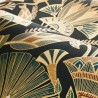 Casamance|Papel pintado flores egipcias negro multicolor|Alta Gama