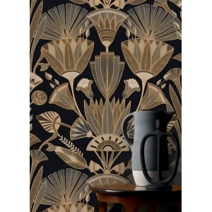 Casamance|Ägyptische Blumentapete creme-terrakotta|Hochwertige 2