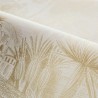 Casamance|Papier peint oasis avec palmiers blanc et doré|Haut Gamme