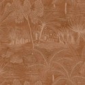Casamance|Papel pintado oasis con palmeras terracota|Alta Gama