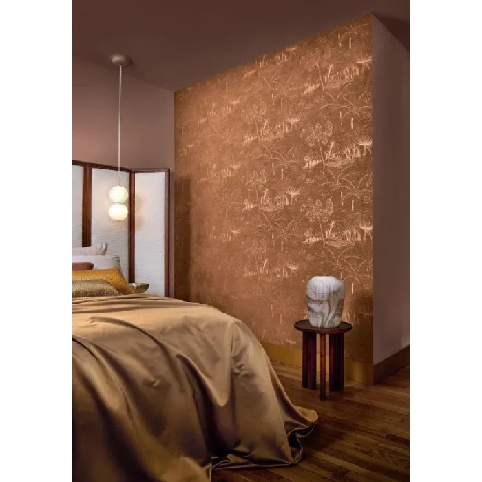Casamance|Wallpaper oasis with palm trees terracotta|High-End