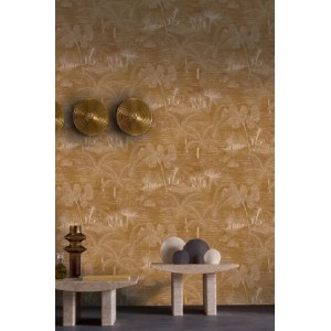 Casamance|Geometrische Tapete blau inspiriert von Auguste Herbin|Ethnisch 2