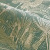Casamance|Oasen Tapete mit Palmen grün-gold|Hochwertige