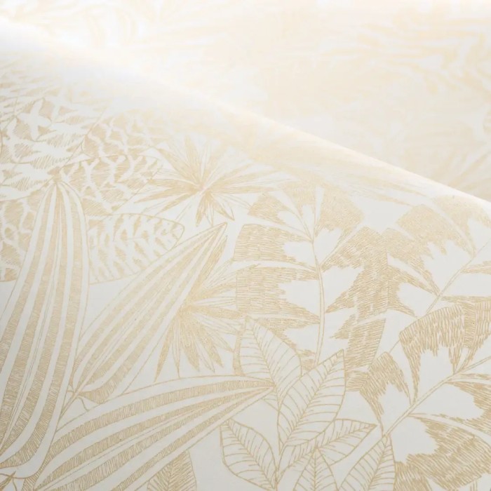Casamance|Wallpaper African plants white and gold|Wallpaper