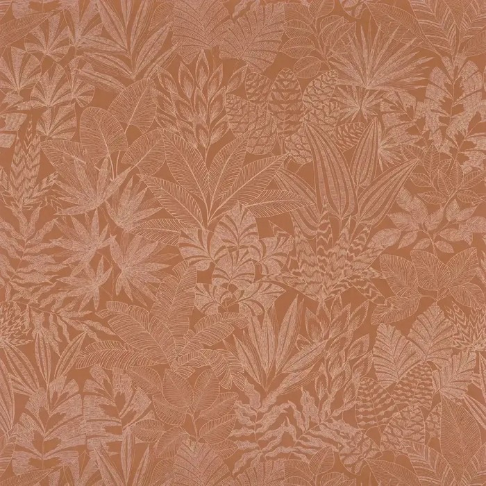 Casamance|Papel pintado plantas africanas naranja|Papel Pintado