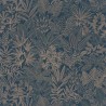 Casamance|Papel pintado plantas africanas azul y dorado|Moderno